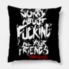 Falling In Reverse Tour Text White Black Shirt Gif Throw Pillow Official Falling In Reverse Merch