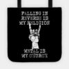 Falling In Reverse Is My Religion Tote Official Falling In Reverse Merch